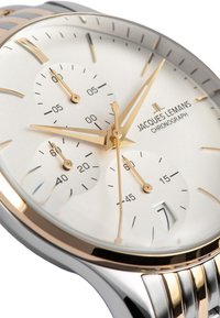 Jacques Lemans LONDON - Pulkstenis ar hronogrāfu - steel brick silver coloured - gold coloured