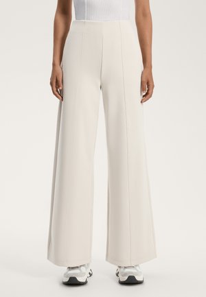 OYSHO SUPER HIGH RISE PIQUÉ WITH COTTON - Stoffhose - sand