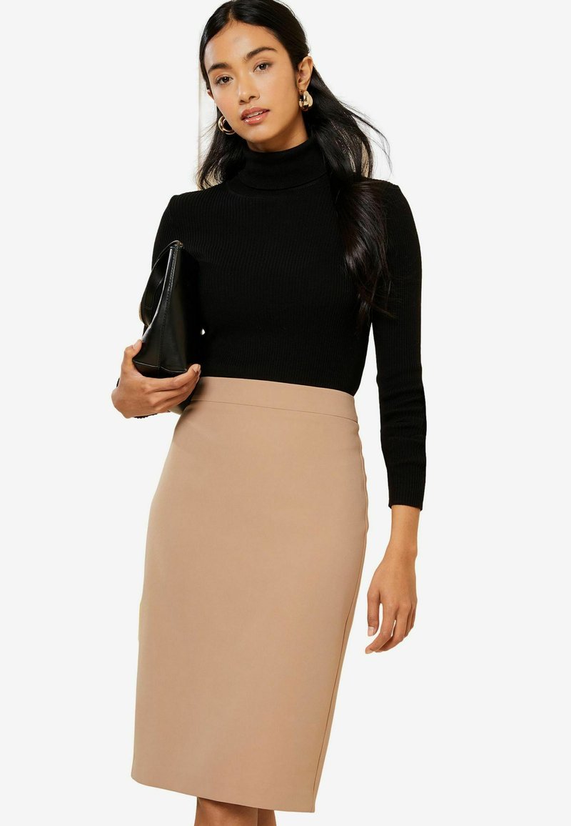 Friends Like These TAILORED REGULAR FIT - Pieštukinis sijonas - camel