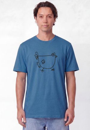 watapparel, LE POULET - DAS HUHN UNISEX - T-shirt print - mindful blue