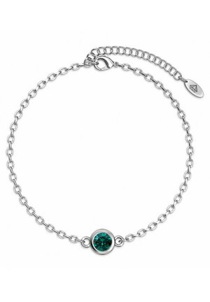BIRTH STONE - ET CRISTAL - Armband - couleur argentée vert foncé