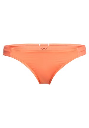 Bikini spodky Roxy v jasne oranej farbe, s hladkým materiálom, minimalistickým dizajnom a dvojitou páskou pre bezpečné uchytenie.
