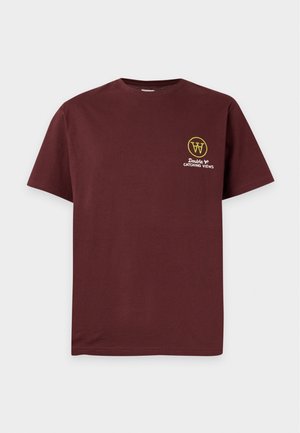 DOUBLE A BY W.W., BIRDER TEE - Тениска с щампа - decadent chocolate