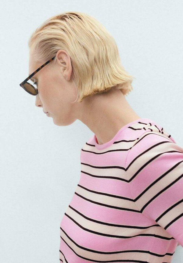 À RAYURES COMBINÉES - Print T-shirt - rose pastel3