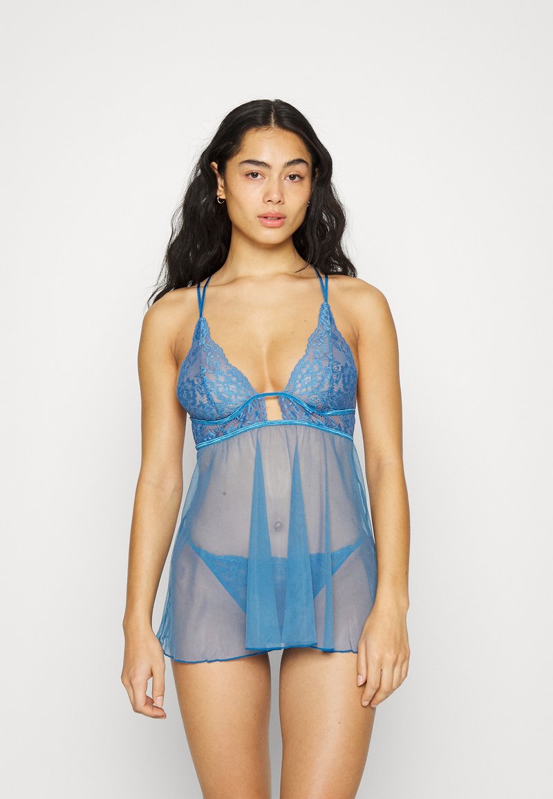 Damen Nachthemden | Hunkemöller Nachtwäsche Set vallarta blue/blau - ZK97715 Damen Nachthemden | Hunkemöller Nachtwäsche Set vallarta blue/blau - ZK97715