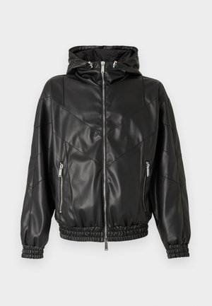 ZIPPED - Chaqueta de cuero sintético - black