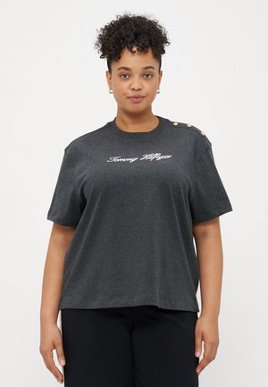 SCRIPT TEE - Μπλουζάκι με στάμπα - dark grey heather
