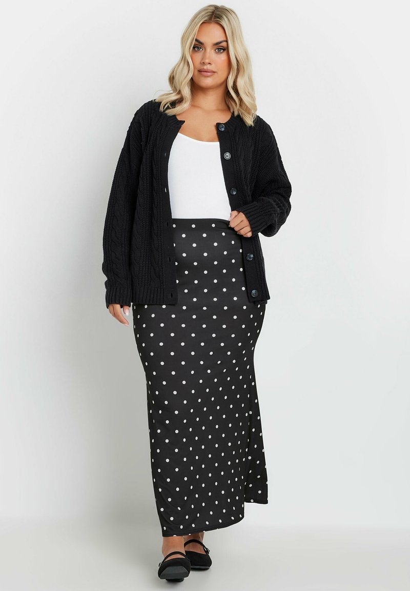 Jupe Longue Maxi Blanche à Volants Et Pois Noirs - Marque My Loca - Taille S Neuve Avec Étiquettes