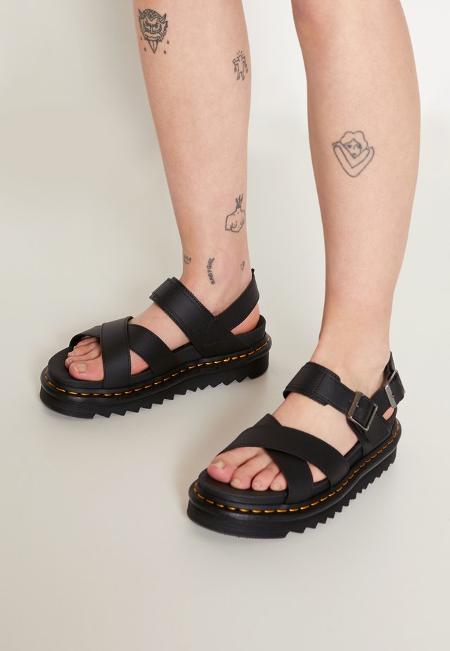 VOSS - Platform sandals - black hydro