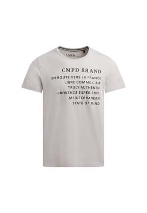 Camp David, CAMP DAVID T-SHIRT MIT RUBBER WORDING PRINT - T-Shirt print - french grey