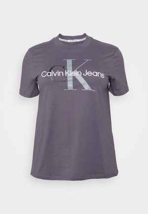 TWO TONE MONOGRAM TEE - T-shirt con stampa - fossil grey