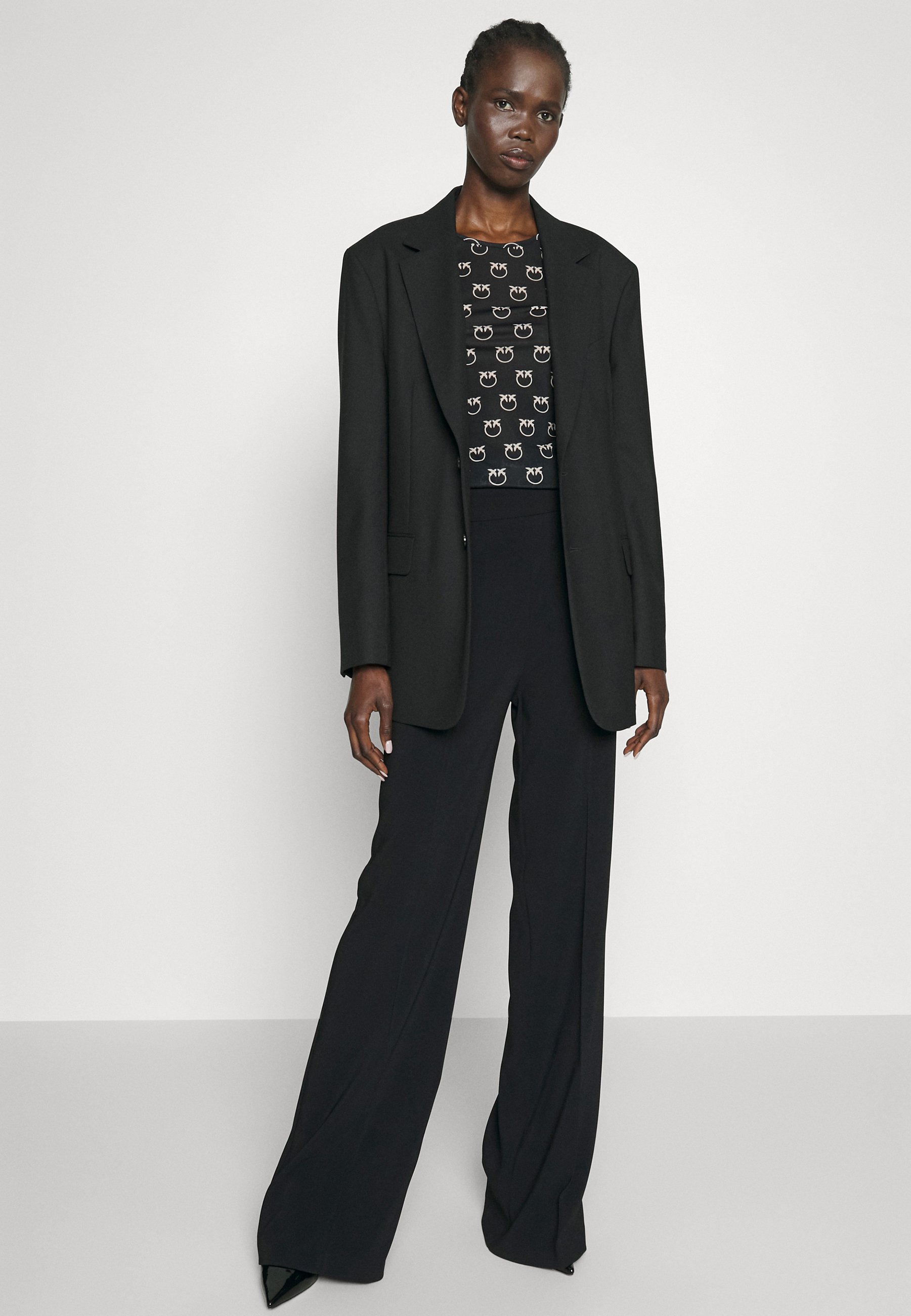 Pinko SBOZZARE PANTALONE STRET - Trousers - black - Zalando