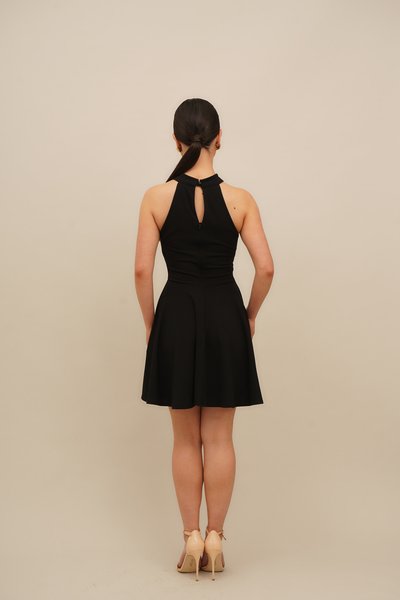black jersey dress Black Jersey Tiered Midi Shirt Dress main image 1