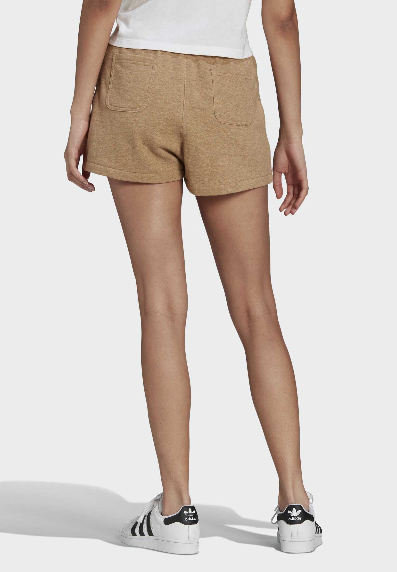 beige adidas shorts