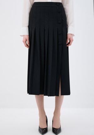 DETAILED - A-lijn rok - black