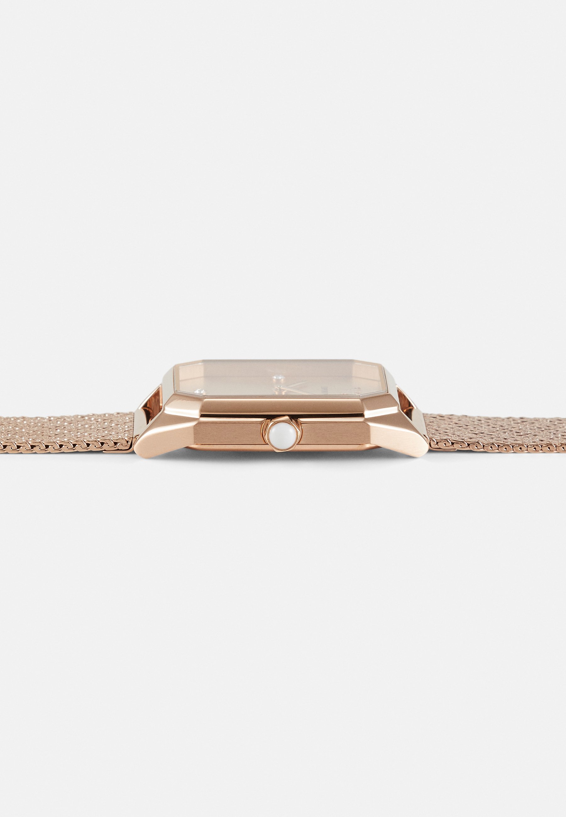 emporio armani black and rose gold watch