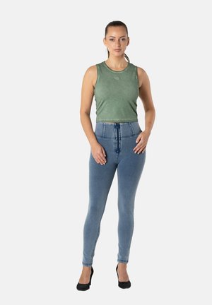 WR.UP® DENIM PUSH-UP - Housut - denim blu medio-blue seams