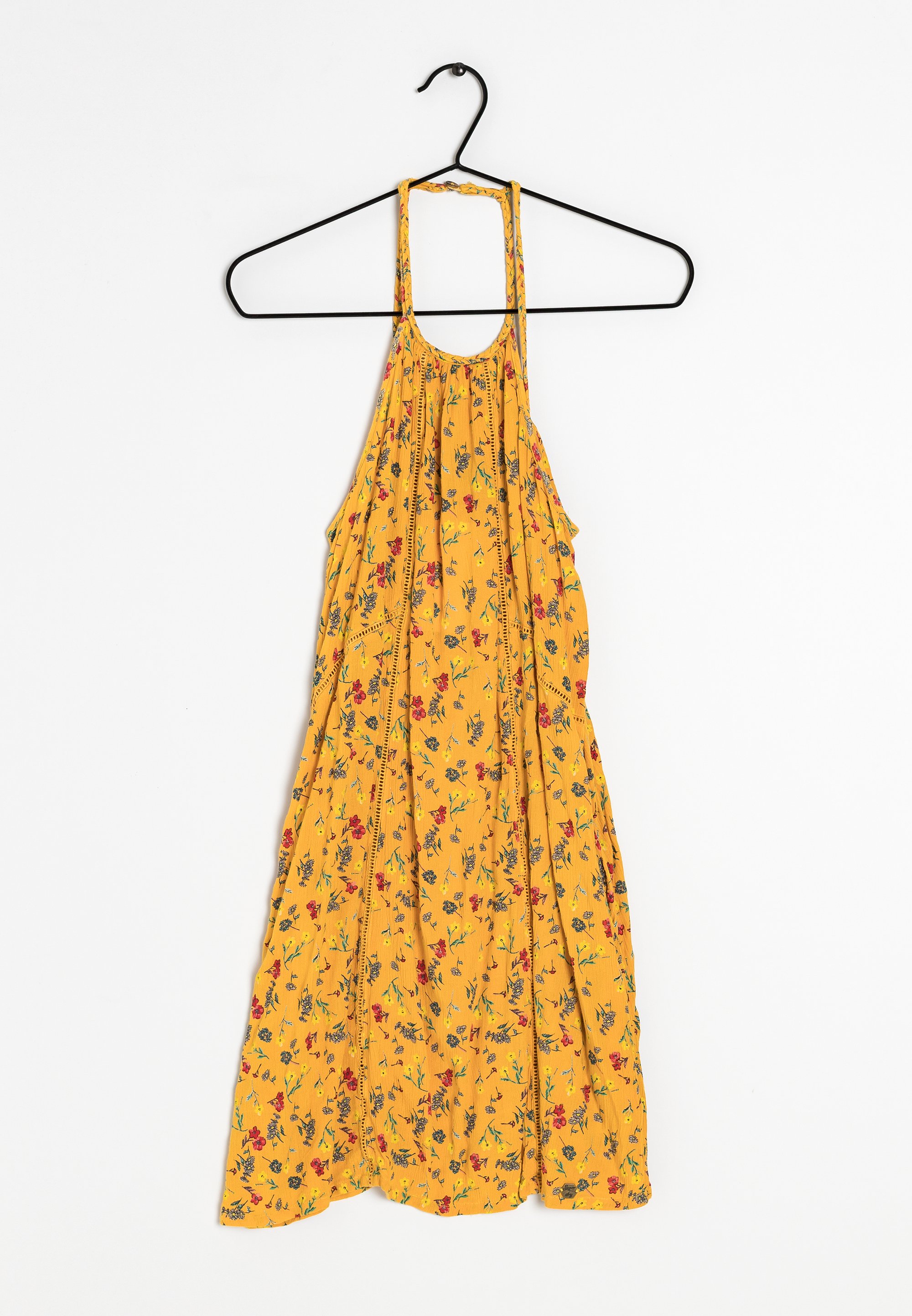Yellow Superdry Riley Dress Riley Convertible Satin Dress