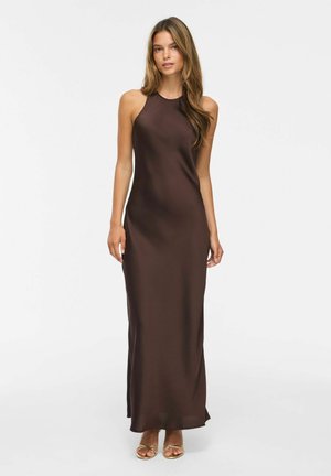 VILA VIRAVENNA S/L ANKLE DRESS - NOOS/OC - Φόρεμα από ζέρσεϊ - coffee bean