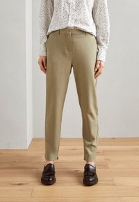 b.young - DANTA PANTS CROP - Broek - aloe melange Miniatuurafbeelding 1