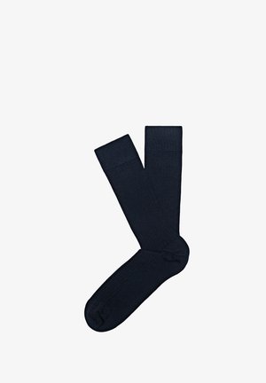 Massimo Dutti, RIBBED DRESS SOCKS - Calze - mottled dark blue