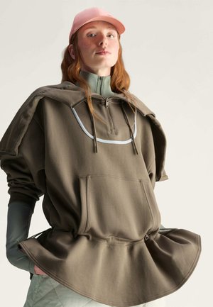 PEPLUM  - Sweat à capuche - brown moss