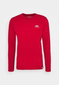 Alpha Industries BACK PRINT HEAVY LS - Langarmshirt - speed red