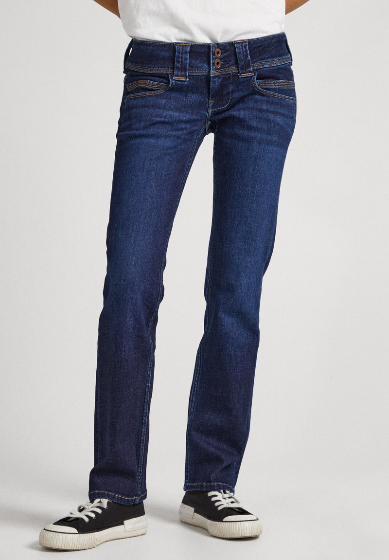 Pepe Jeans VENUS - Straight leg jeans - denim/blue-black denim ...