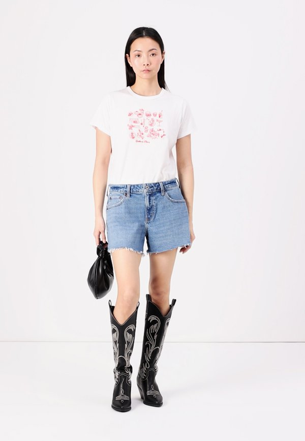 Curve Love Mid Rise A-Line Short - Denim shorts - medium fray2