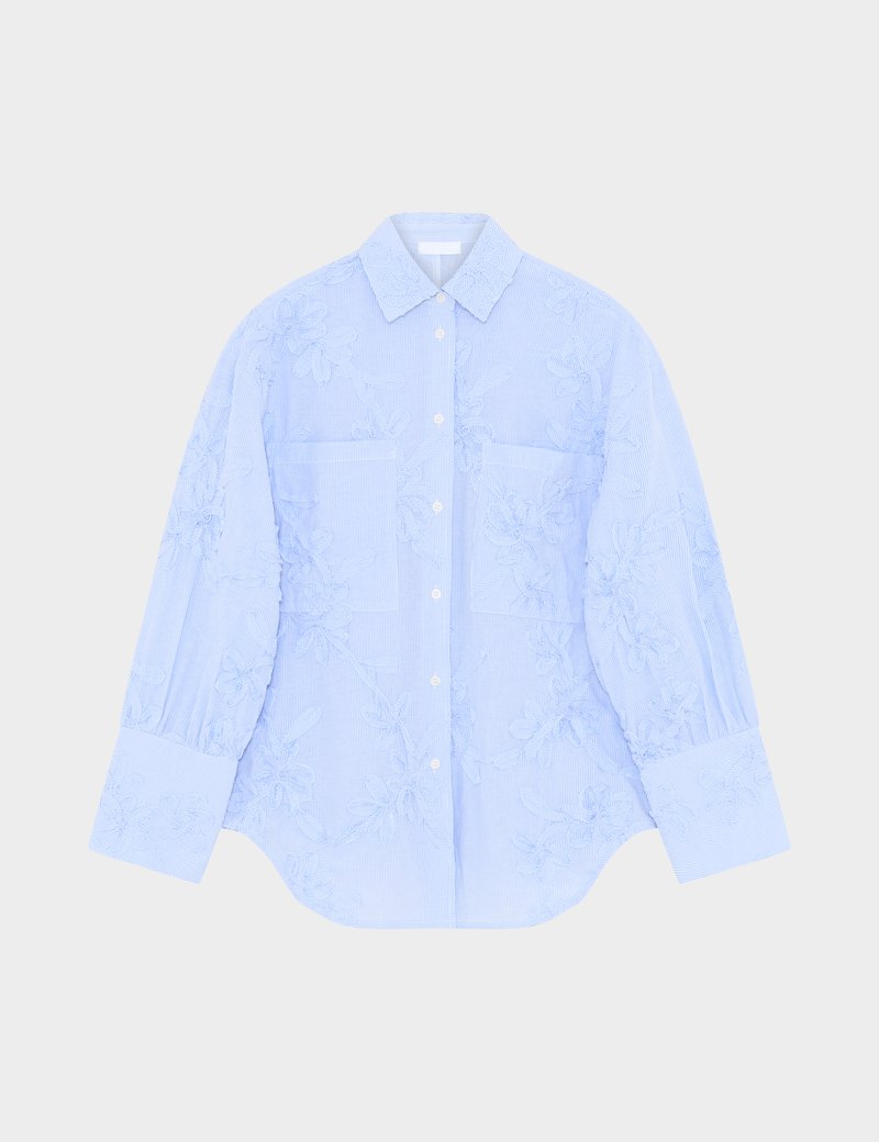 2nd Day RUMIS CRISP SUMMER SHIRTING - Button-down blouse - serenity ...