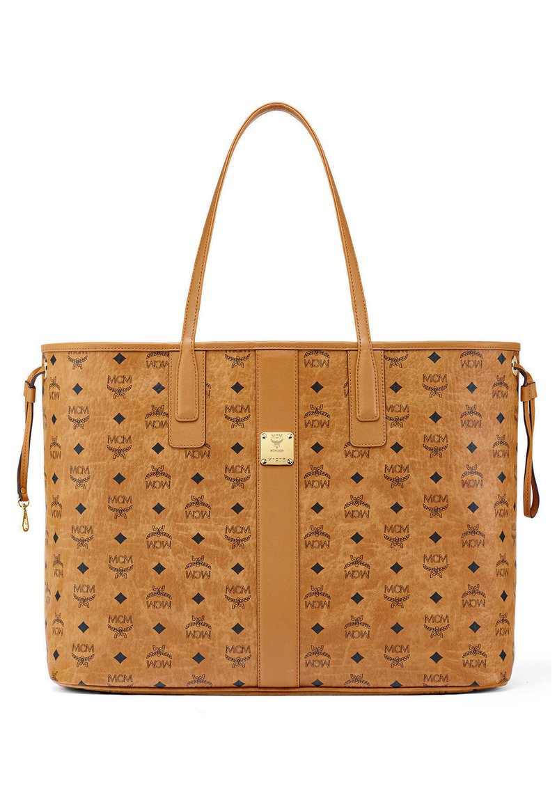 MCM - LIZ WENDE IN VISETOS - Shopping bag - cognac, Ingrandire