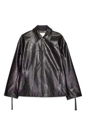 ZIP DETAILED - Dirbtinės odos striukė - brown