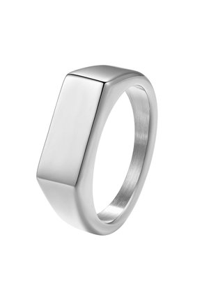 RECTANGULAR SIGNET - Ring - silver-coloured