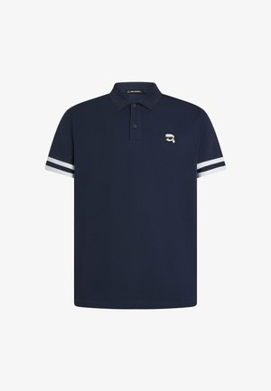 KARL LAGERFELD, KARL LAGERFELD POLO IKON STRIPED SLEEVE - Polo shirt - peacoat