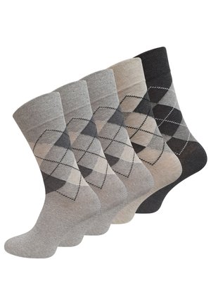 Cotton Prime 10 PAAR MIT KARO MUSTER - Calze - beigetöne