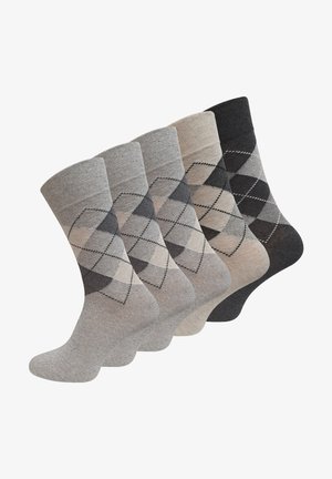 Cotton Prime 10 PAAR MIT KARO MUSTER - Calze - beigetöne