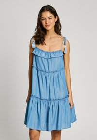 Pepe Jeans - ETTY - Denimové šaty - blue Miniatúrny obrázok 1