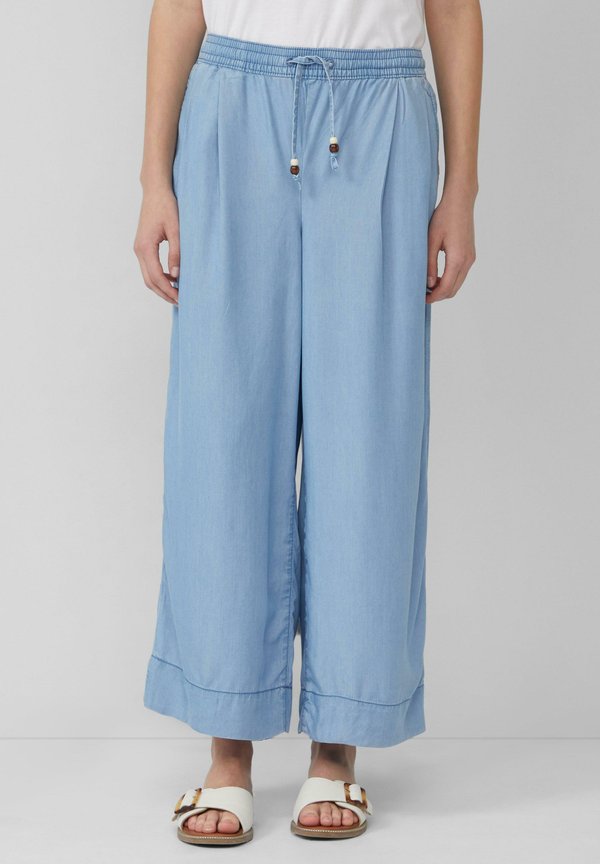 CULOTTE SURI RELAXED FIT WIDE LEG ELASTISCHE BAND - Stoffhose - blau