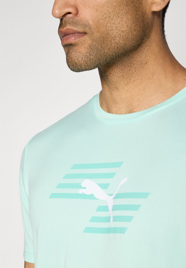 HYROX GRAPHIC TEE - Sports T-shirt - mint melt3