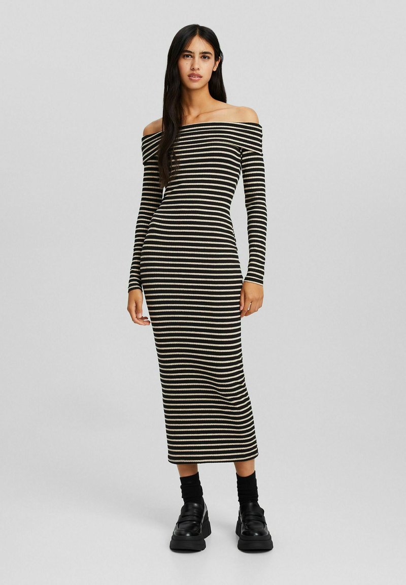 Bershka Gebreide jurk zwart Bershka Gebreide jurk zwart