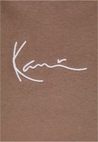 Karl Kani KW-HD031-024-05 KK SMALL SIGNATURE ESSENTIAL OS  - Kapucnis pulóver - taupe