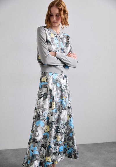 Tory Burch TWILL SKIRT - Falda larga - blue abstract