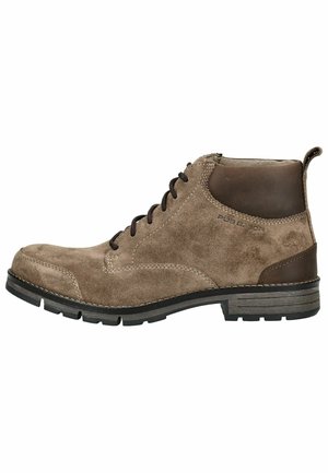 Schnürstiefelette - dune mocca