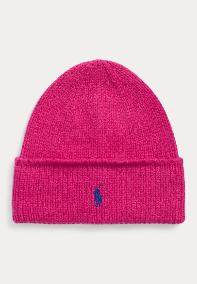 Polo Ralph Lauren KNIT WOOL BEANIE - Gorro - college pink multi