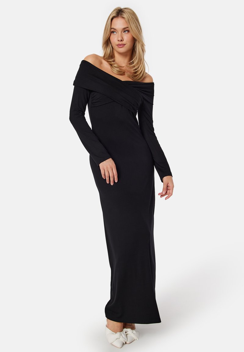Bubbleroom SOFT OFF SHOULDER MAXI DRESS - Maxiklänning - black