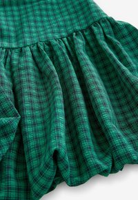 REGULAR FIT-BUBBLE HEM - Minikjol - green gingham