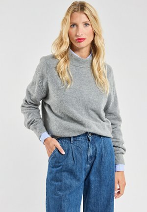 Armor lux COL MONTANT - Pullover - gris chiné