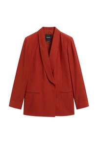 Massimo Dutti SHAWL COLLAR - Blazer - mottled red