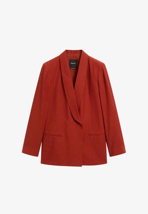 Massimo Dutti SHAWL COLLAR - Blazer - mottled red