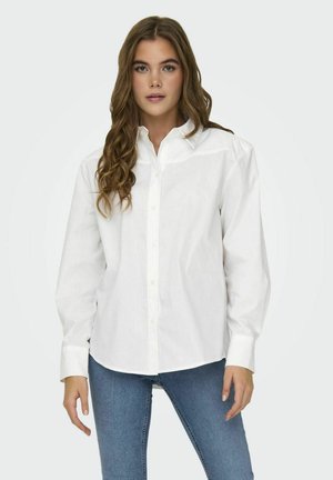 ONLY LOCKER GESCHNITTEN KRAGEN ÄRMELBÜNDCHEN MIT KNOPF - Camicia - white